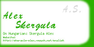 alex skergula business card